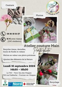 Stages,cours Atelier Couture Main : Porte-photo