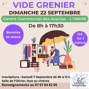 Expositions Vide grenier Acacias - Dimanche septembre