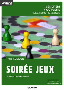 Soires Soire jeux - Vendredi 4 octobre