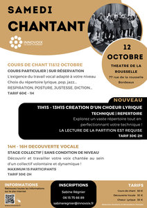 Stages,cours Stage chant Thtre la Rousselle