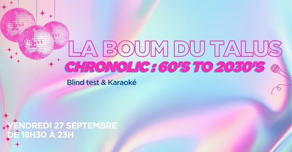 Expositions La boum Talus - Chronologic 60 s 2030 s