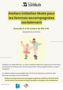 Stages,cours Ateliers initiation Skate pour femmes accompagnes socialement - 5 12 octobre