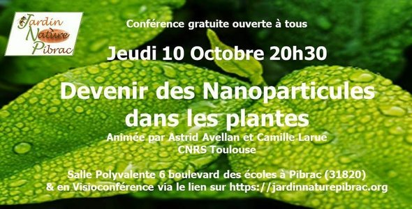 Expositions Confrence  Devenir nanoparticules dans plantes  - Jeudi octobre