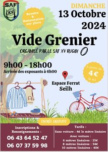 Expositions Vide grenier XV - Dimanche octobre