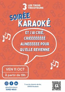 Soires Soire Karaok chez 3 Tricoteurs