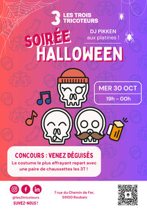 Soires Soire Halloween chez Trois Tricoteurs