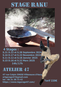 Stages,cours stage Raku  l atelier 47