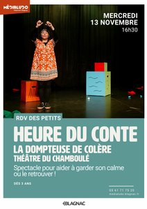 Expositions Heure conte : dompteuse colre  - Mercredi novembre