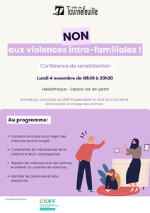 Expositions Confrence sensibilisation violences intra-familiales - Lundi 4 novembre