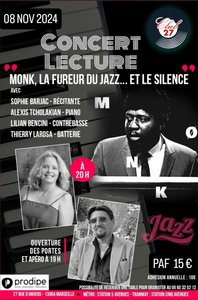 Expositions   MONK ! fureur jazz et... silence  